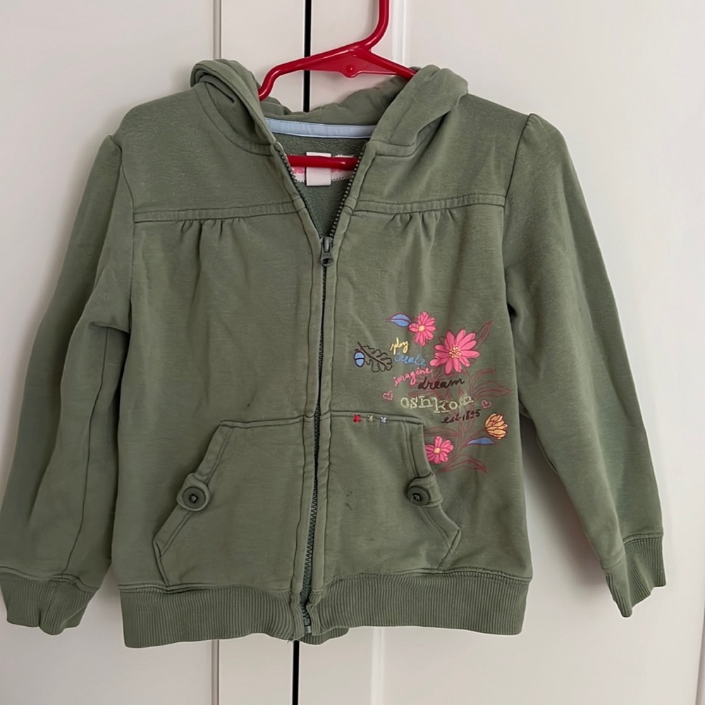 Zip up hooded sweatshirt